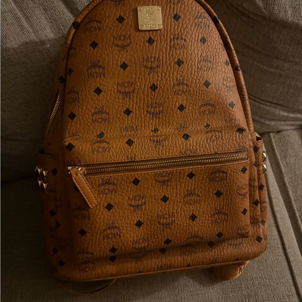 MCM Cognac Visetos Backpack